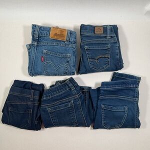 Girls jeans size 5/6 blue denim stretch lot bundle
